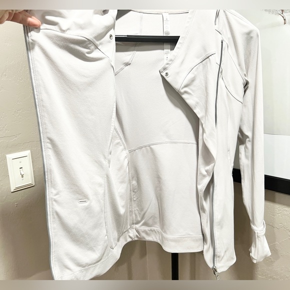 Lululemon Every Journey Hoodie Sz 6 Light Gray Asymmetrical Zip Jacket - Picture 8 of 15